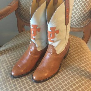 Nocona University of Tennessee Volunteers smooth ostrich boots. Men's 9D W10.5